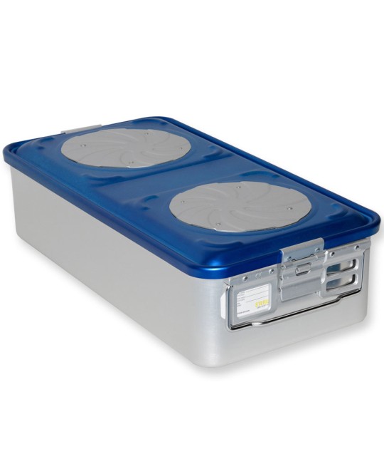CONTAINER CON VALVOLA grande h150 mm - blu forato