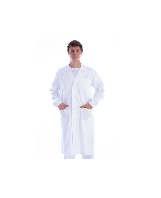 CAMICE BIANCO CON AUTOMATICI - cotone/poliestere - unisex - taglia XS