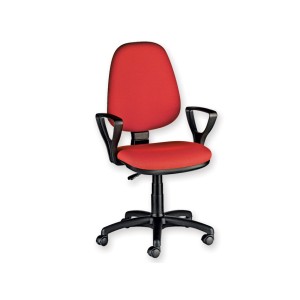 SEDIA CUNEO CON BRACCIOLI - tessuto - rosso