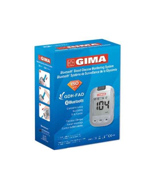 KIT COMPLETO GLUCOMETRO GIMA Bluetooth mg/dl - GB, FR, ES, IT
