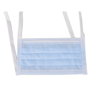 MASCHERINA CHIRURGICA 4 VELI 98% FILTRAGGIO - azzurra con lacci - tipo IIR