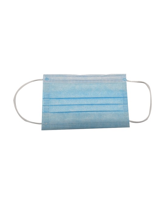 GISAFE MASCHERINA CHIRURGICA FILTRANTE 98% 3 VELI tipo IIR con elastici - pediatrica - azzurra - flowpack