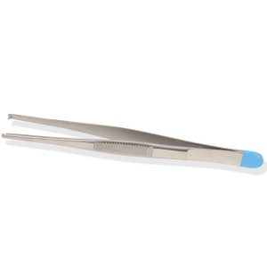 PINZA MEDICAZIONE CHIRURGICA STERILE - retta - 13 cm, 1x2 denti