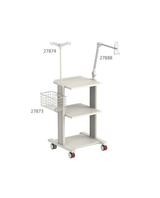 CARRELLO SMART - 2 ripiani 40x36 cm + base
