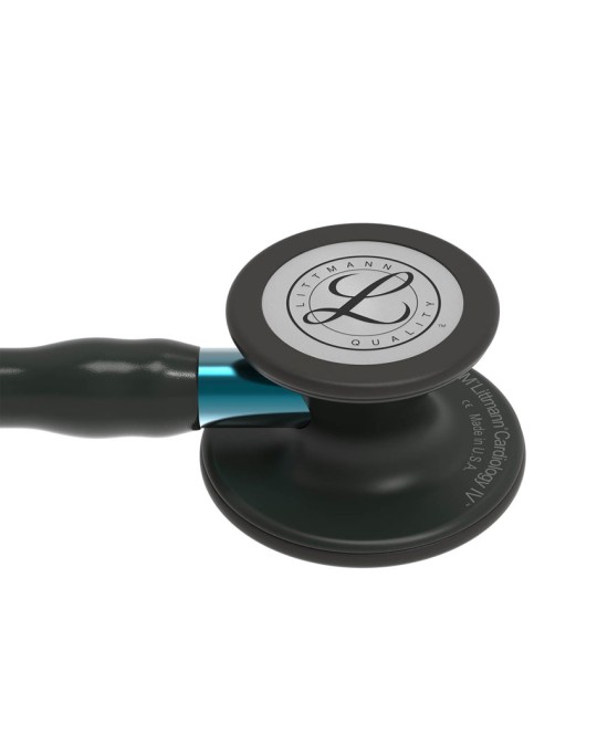 LITTMANN CARDIOLOGY IV - 6201 - nero - finiture nere / conn. blu