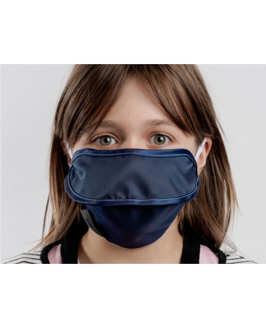 MASCHERINA RIUTILIZZABILE MYCROCLEAN JUNIOR/ ADULTI SMALL BFE 99,8% - blu/blu
