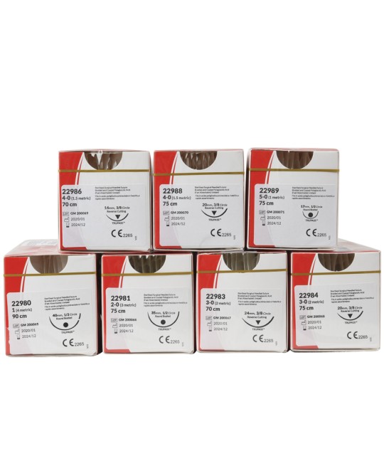 SUTURA ASS. TRUGLYDE FAST calibro 4/0, curva 3/8, ago 16 mm - 70 cm - incolore
