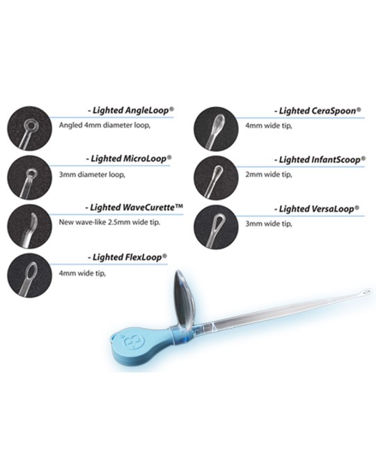 ASSORTIMENTO CURETTE AURICOLARI ILLUMINATE