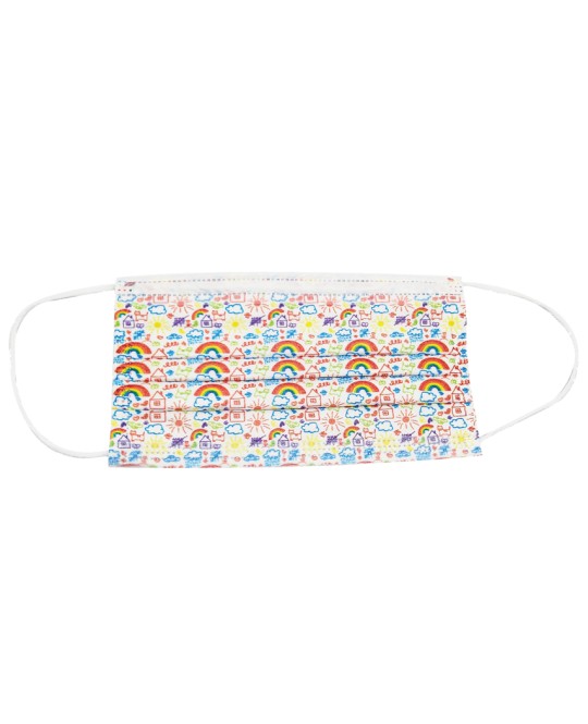 GISAFE MASCHERINA CHIRURGICA FILTRANTE 98% 3 VELI tipo IIR con elastici - adulti - cartoon - flowpack
