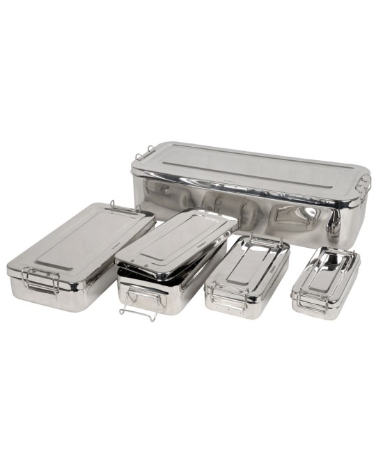 SCATOLA INOX 18x8x4cm - con manici
