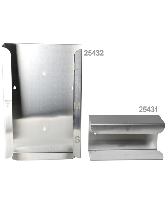 DISPENSER TRIPLO PER GUANTI - in acciaio INOX