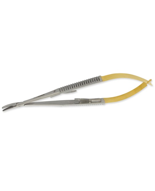 PORTA AGHI CASTROVIEJO C.T. CURVO - 21 cm - punte zigrinate