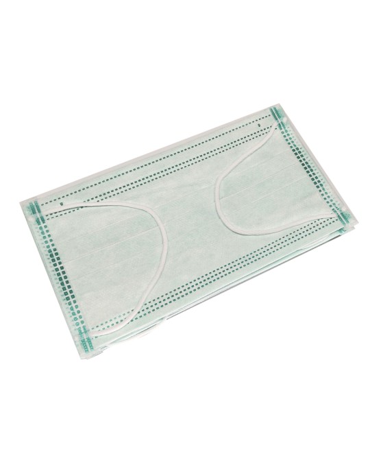 GISAFE MASCHERINA CHIRURGICA FILTRANTE 98% 3 VELI tipo IIR con elastici - adulti - verde chiaro - scatola