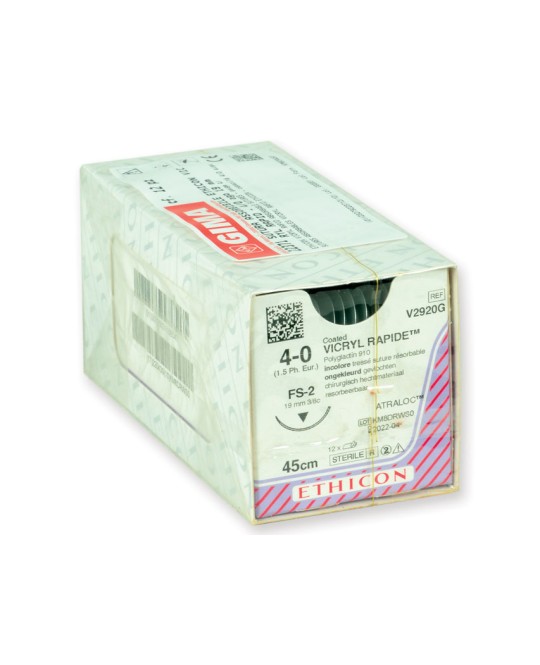 SUTURA ASSORBIBILE ETHICON VICRYL RAPID - 4/0 ago 19 mm