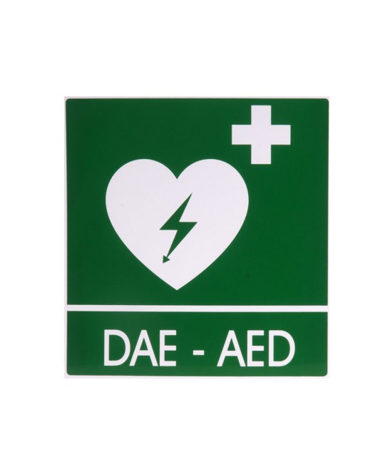 CARTELLO SEGNALATORE DAE/AED IN ALLUMINIO 29x36 cm per defibrillatori