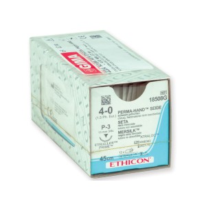 SUTURA SETA ETHICON PERMA-HAND - 4/0 ago 13 mm