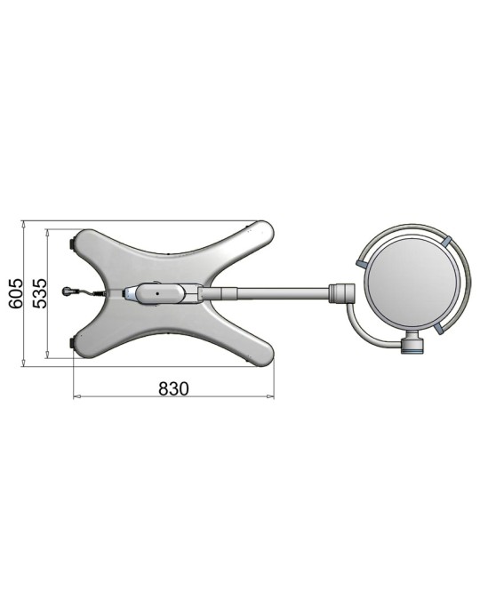LAMPADA SCIALITICA PENTALED 30E - su piantana con batteria