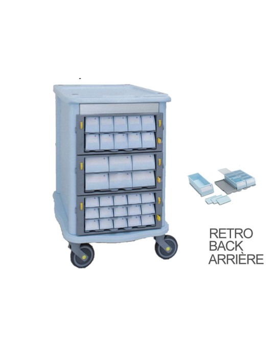 CARRELLO DOUBLE FACE FARMACIA - 60 cassetti