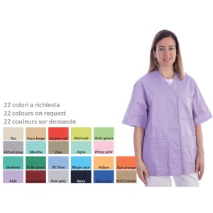 CASACCA CON BOTTONI-cotone/pol.-donna S colore a richiesta