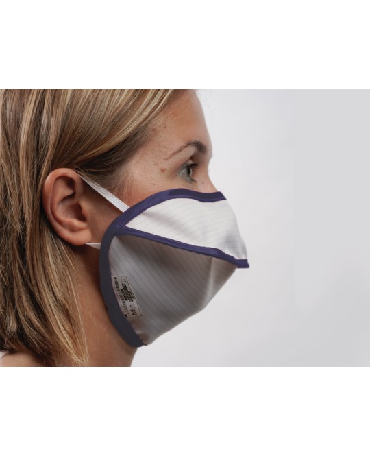 MASCHERINA RIUTILIZZABILE MYCROCLEAN BFE 99,8% - bianca/blu