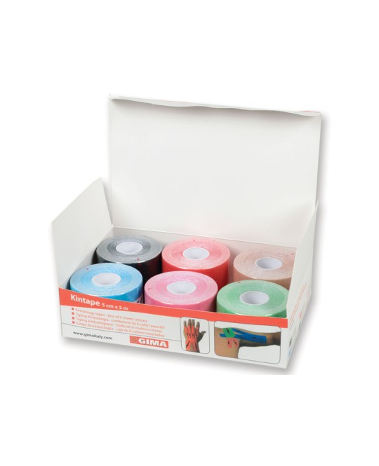 TAPING KINESIOLOGIA 5 m x 5 cm - mix 6 colori