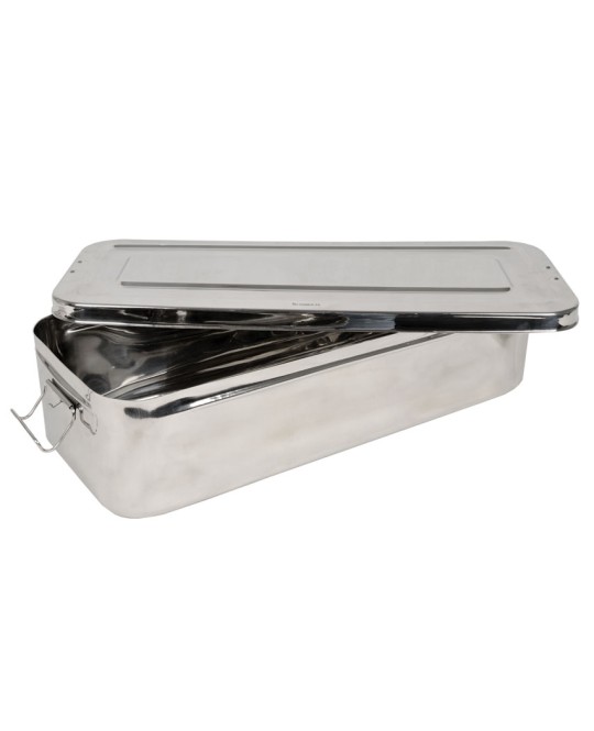 SCATOLA INOX 50x20x10cm - con manici